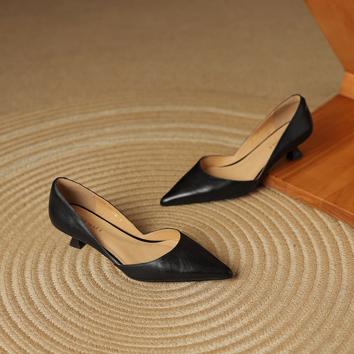 Ceyra | Kitten Heel In Pelle