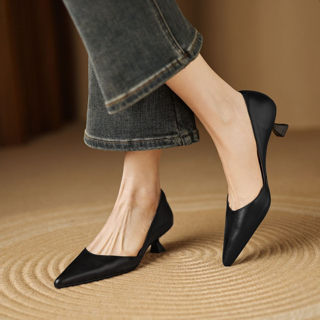 Ceyra | Kitten Heel In Pelle