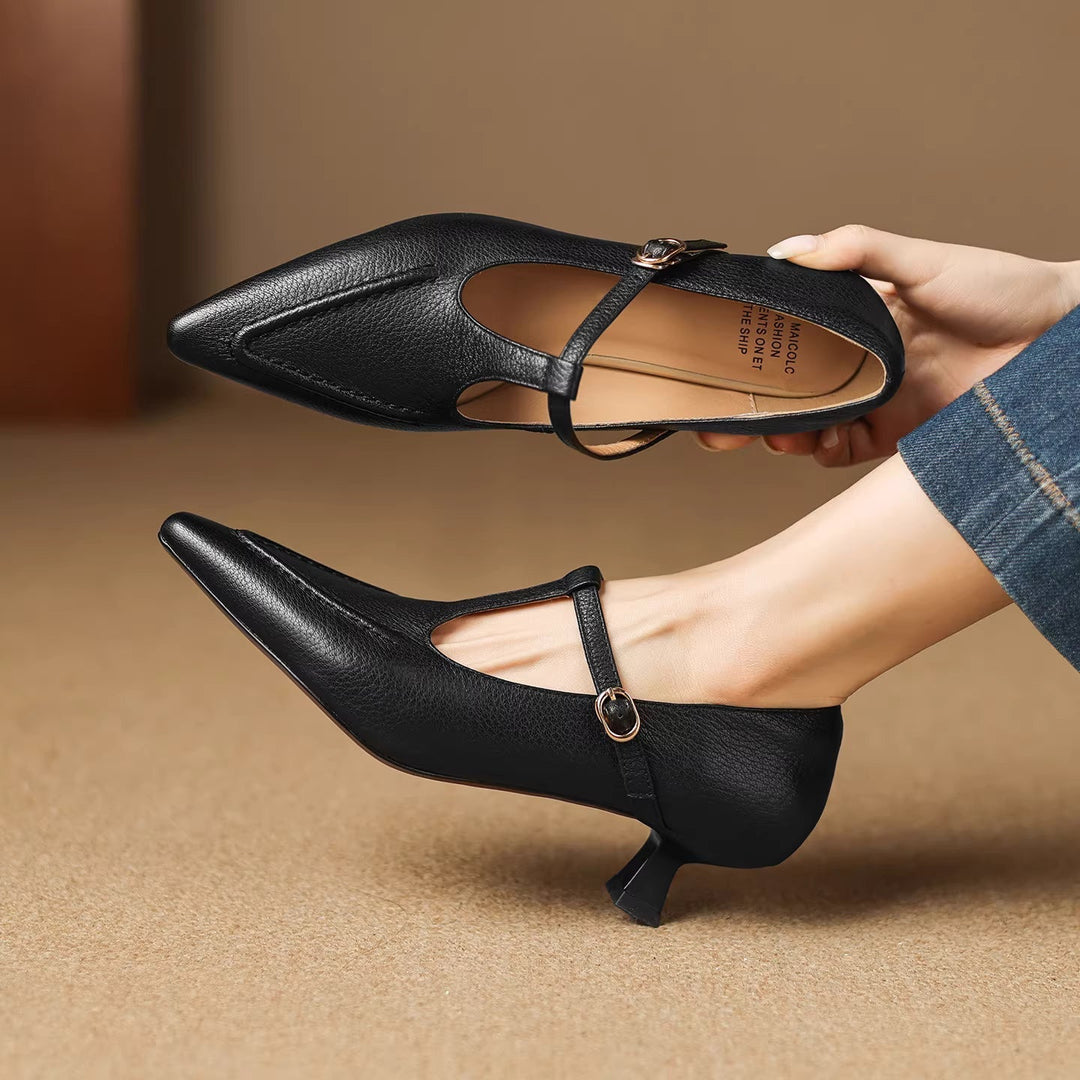 Tirea | Scarpe con Tacco in Vera Pelle