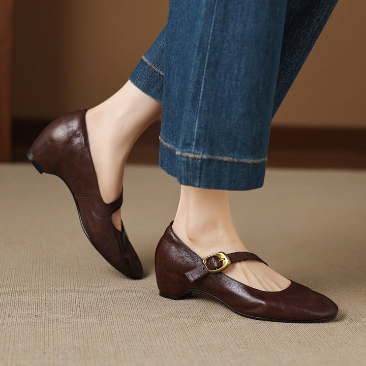 Quira | Ballerina Mary Jane con Punta Tonda