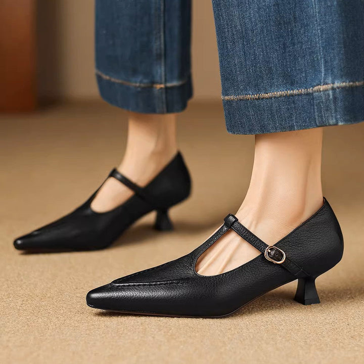Tirea | Scarpe con Tacco in Vera Pelle