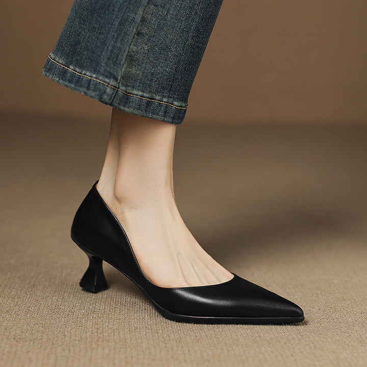 Calenne | Kitten Heel In Pelle