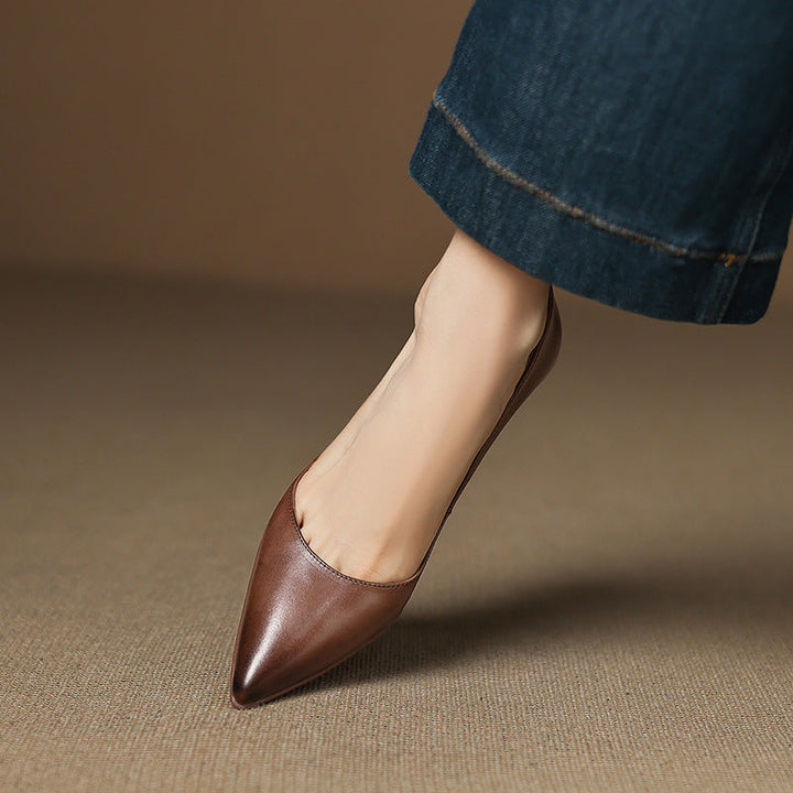 Calenne | Kitten Heel In Pelle