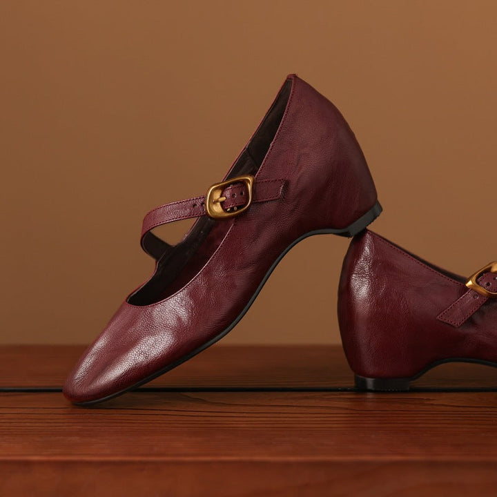 Quira | Ballerina Mary Jane con Punta Tonda
