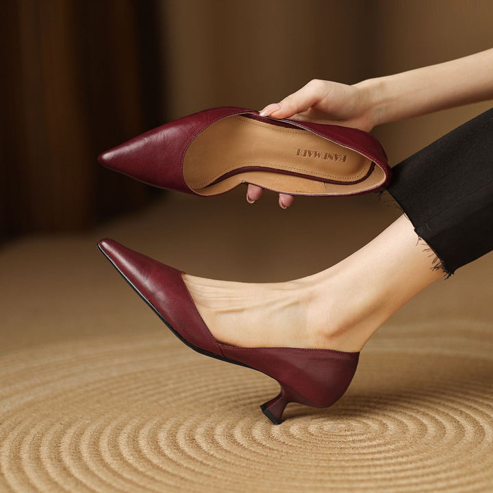 Ceyra | Kitten Heel In Pelle