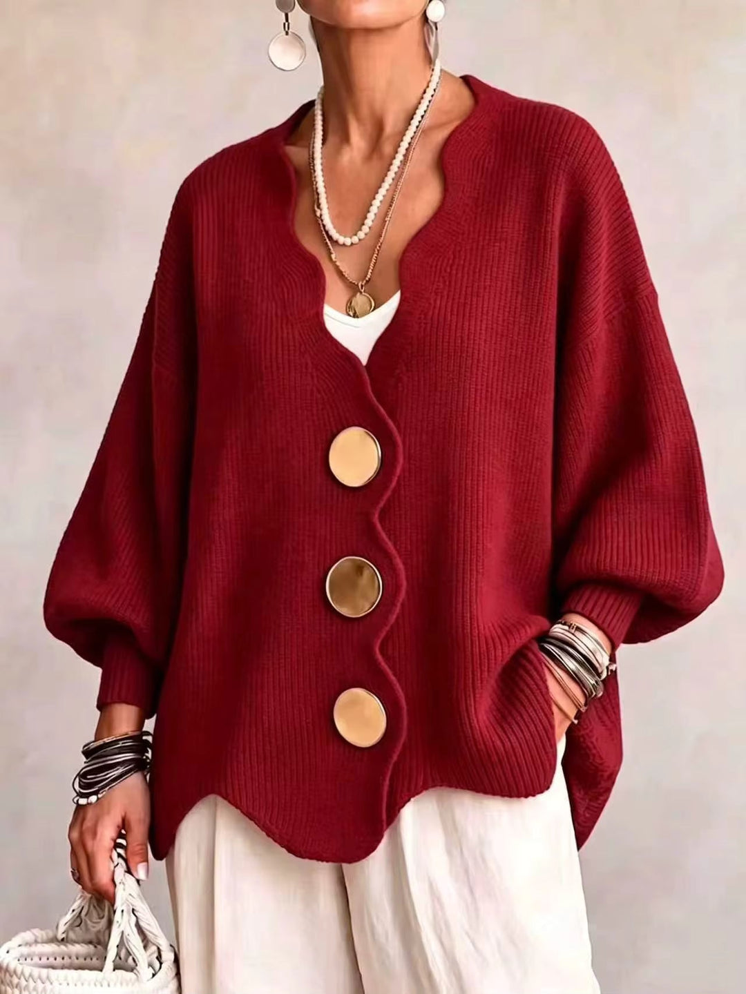 Madison | Cardigan Ampio con Bottoni