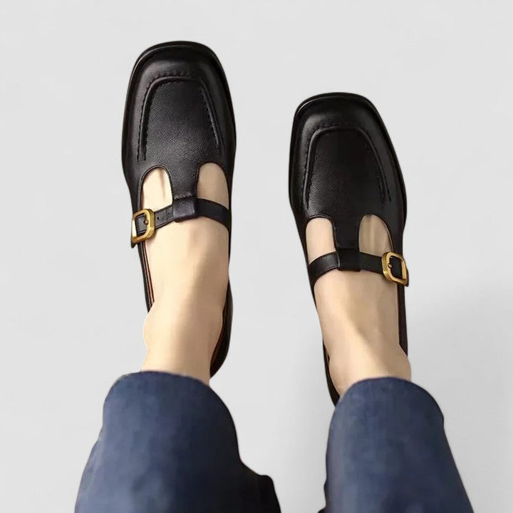 Aurora | Scarpe Salomé con Punta Quadrata