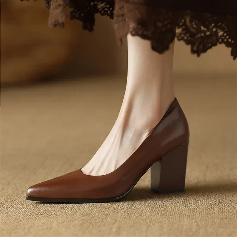 Zella | Scarpe con Tacco in Vera Pelle
