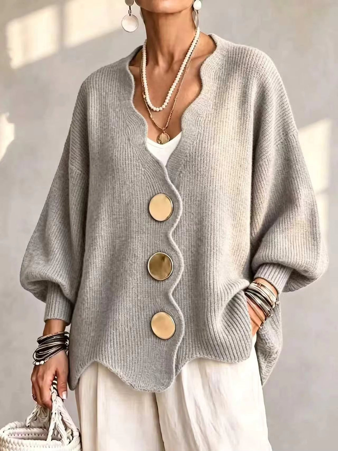 Madison | Cardigan Ampio con Bottoni