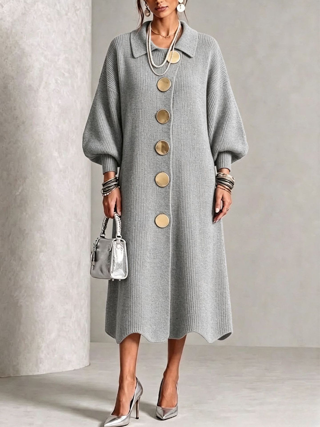 Sienna | Vestito Abbottonato a Maniche Lunghe