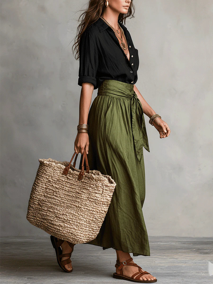 Camilla | Completo Midi Con Vita Annodata
