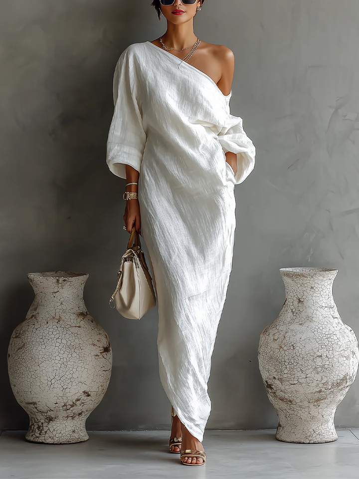 Elise | Abito Lungo Asimmetrico Elegante