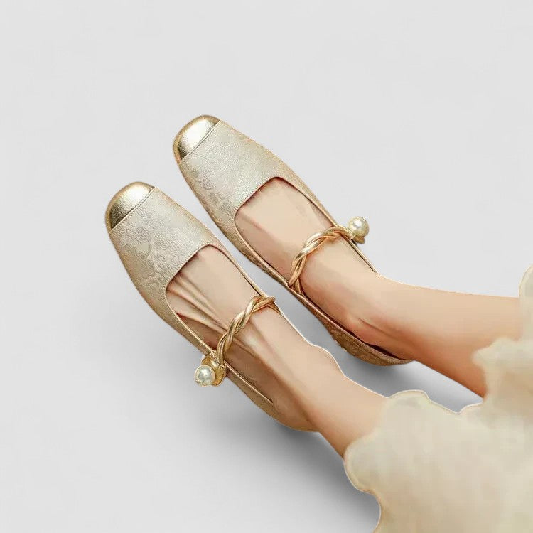 Graziella | Mary Jane Satinate con Tacco Gioiello