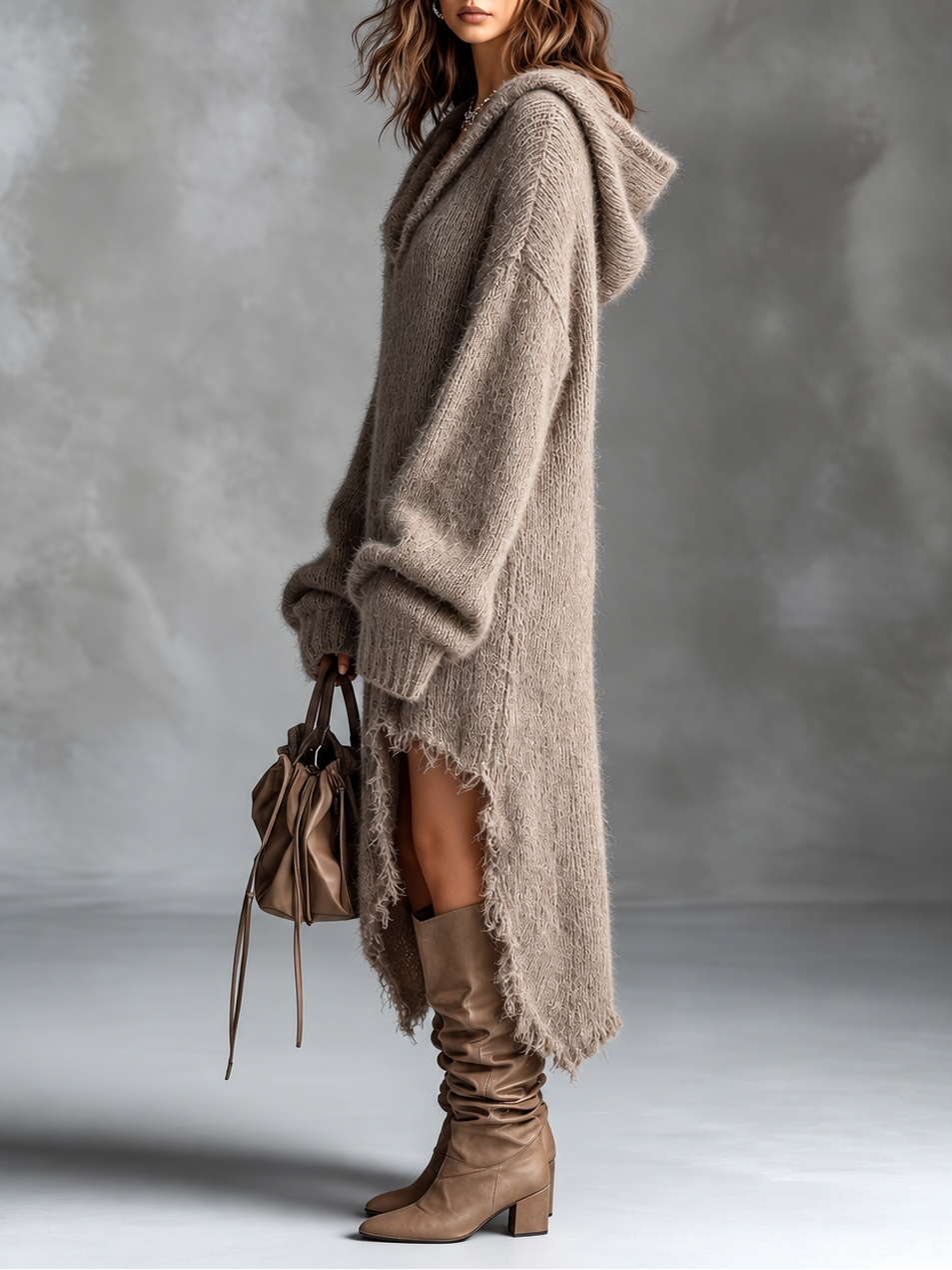 Heather | Vestito Midi con Cappuccio