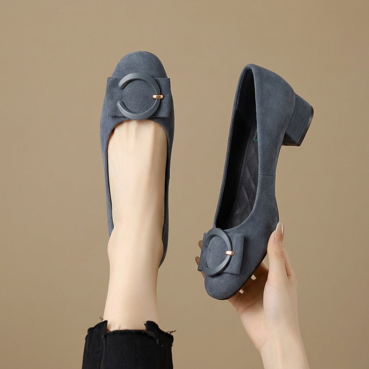 Rose | Ballerine In Camoscio