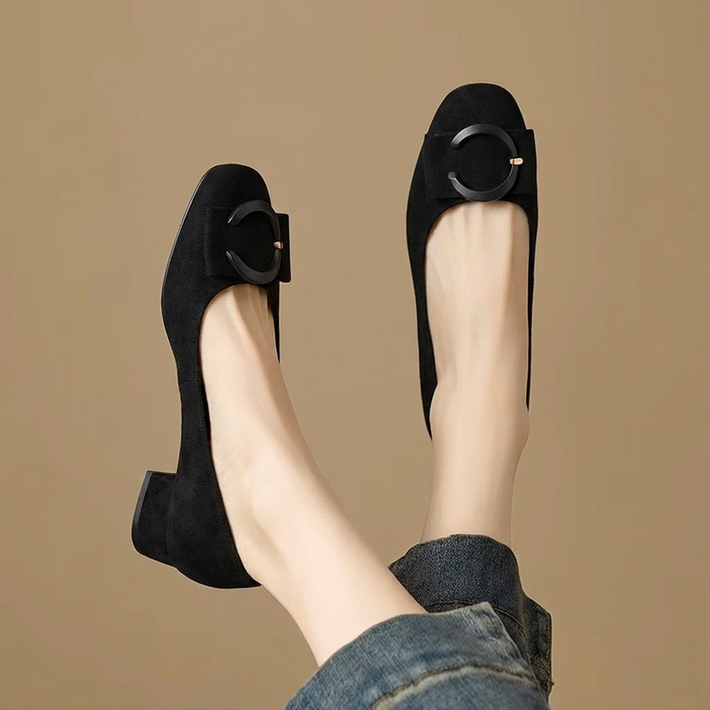 Rose | Ballerine In Camoscio