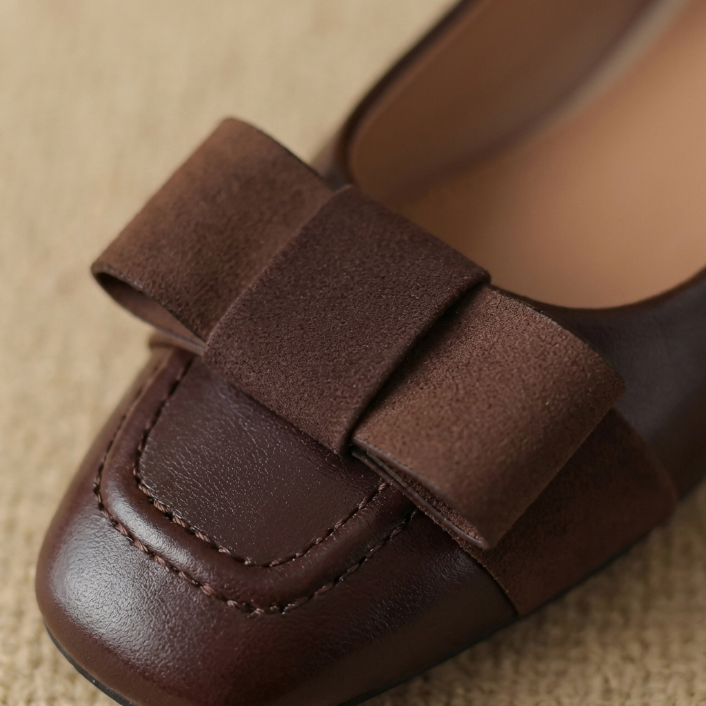 Camille | Ballerine In Pelle Con Fiocco