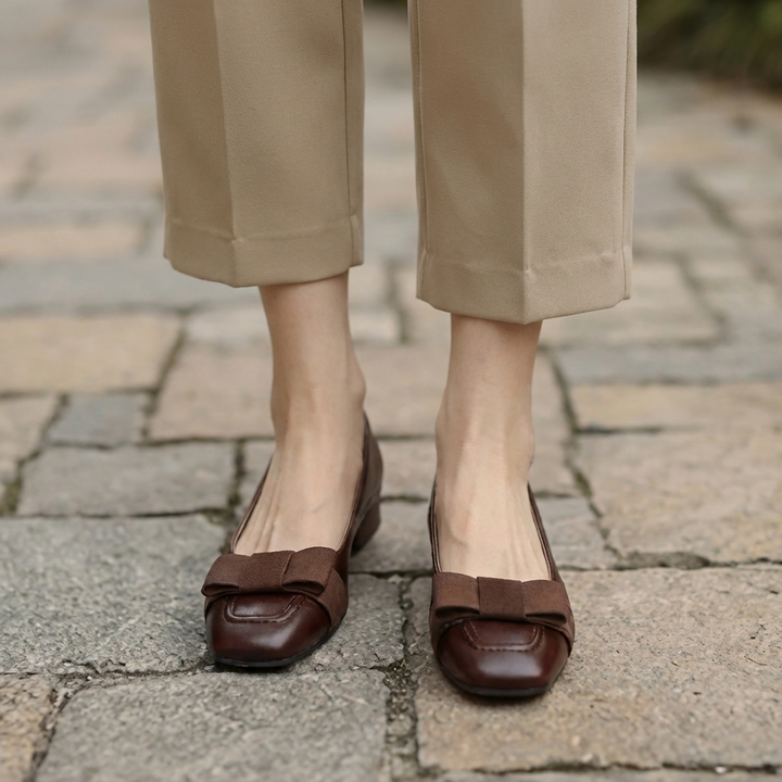 Camille | Ballerine In Pelle Con Fiocco