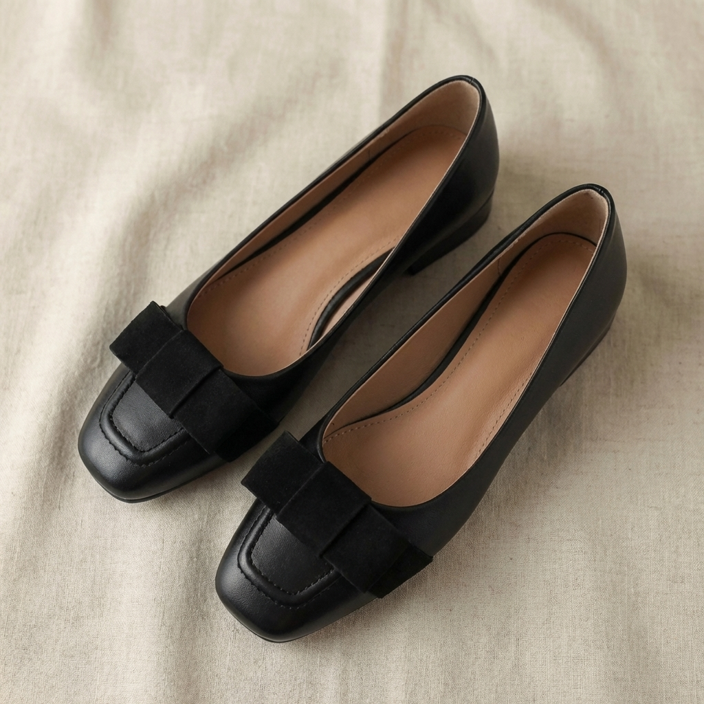 Camille | Ballerine In Pelle Con Fiocco