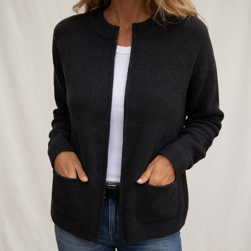 Ornella | Cardigan Morbido e Chic per uno Stile Senza Sforzo - Nero