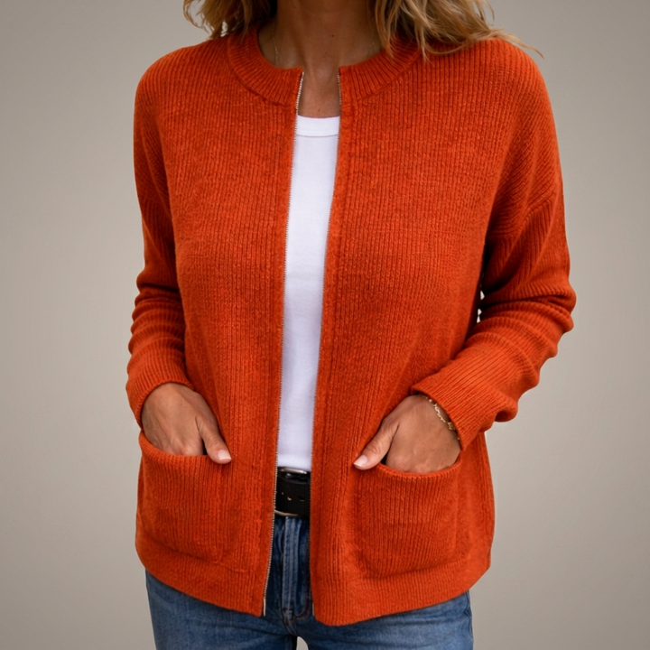 Ornella | Cardigan Morbido e Chic per uno Stile Senza Sforzo - Arancione
