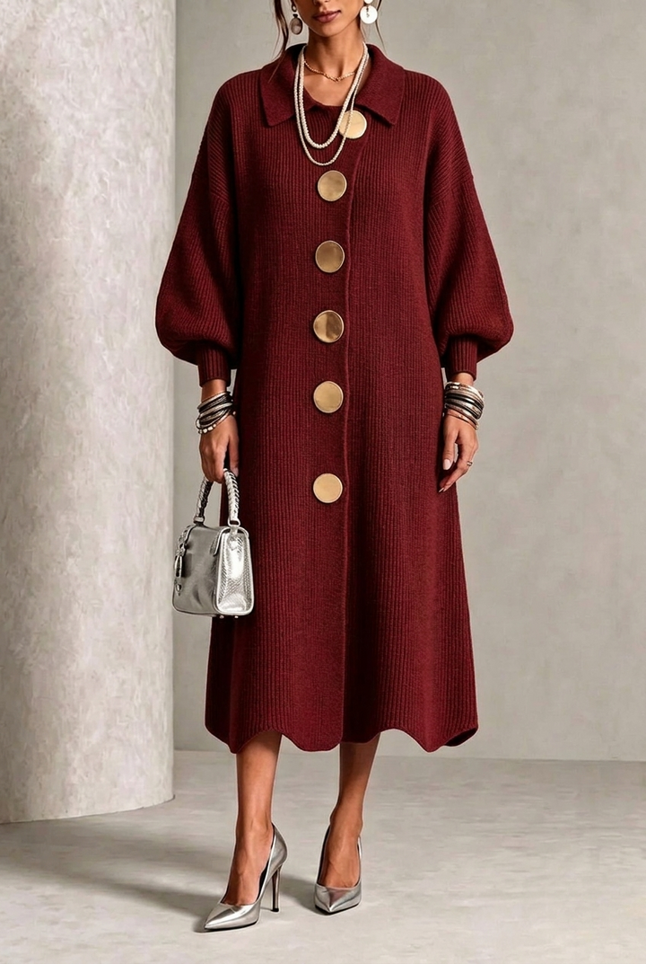 Sienna | Vestito Abbottonato a Maniche Lunghe