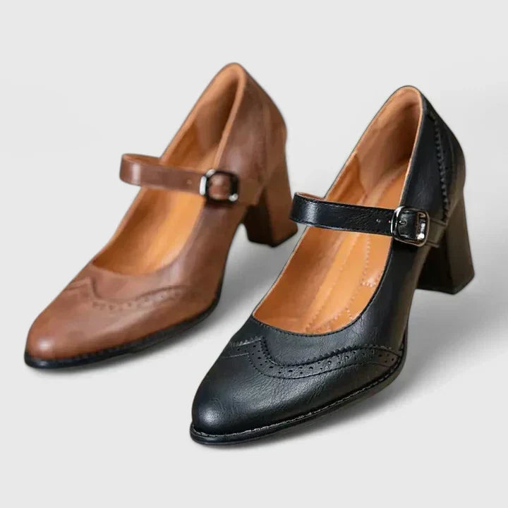 Beatrice | Scarpe Mary Jane con Tacco a Blocco