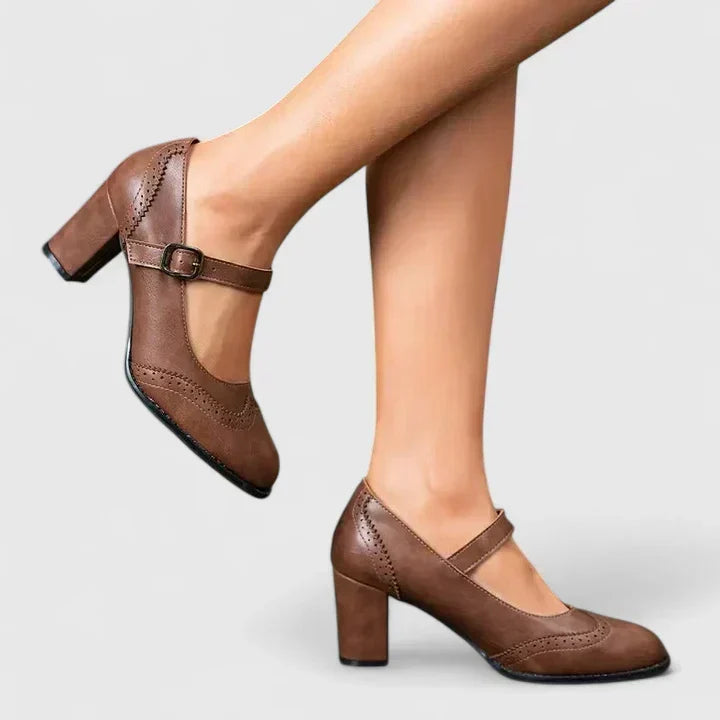 Beatrice | Scarpe Mary Jane con Tacco a Blocco