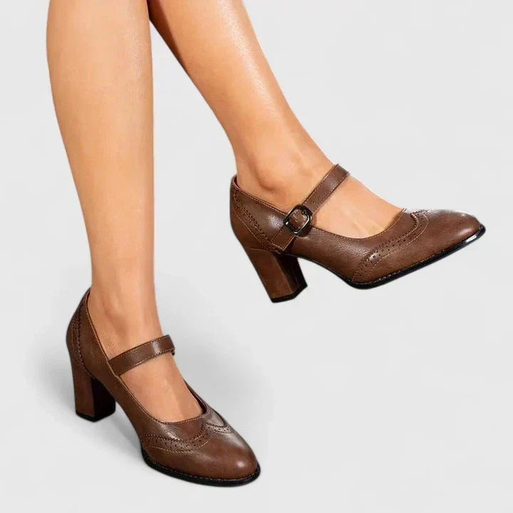 Beatrice | Scarpe Mary Jane con Tacco a Blocco