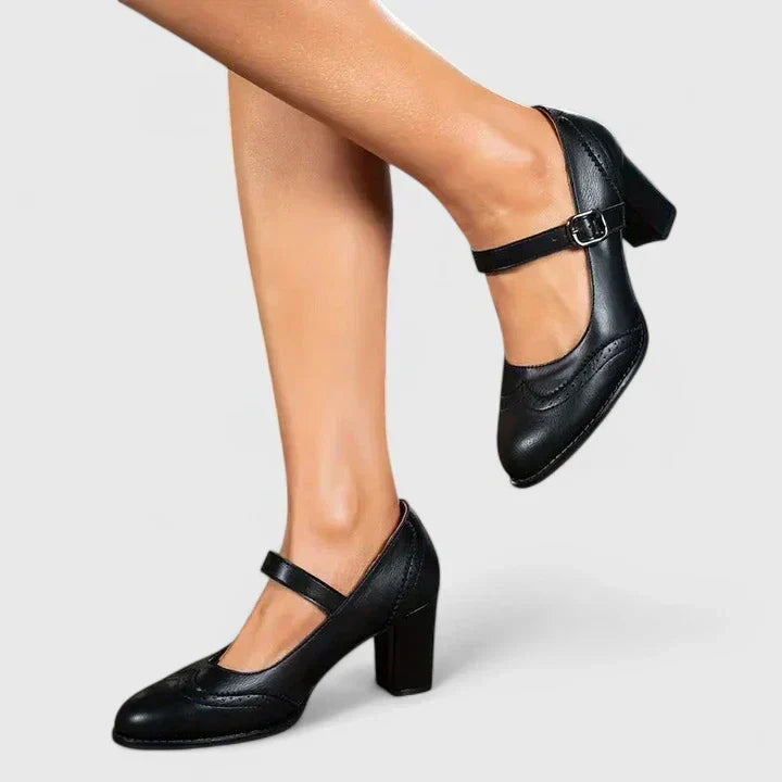 Beatrice | Scarpe Mary Jane con Tacco a Blocco