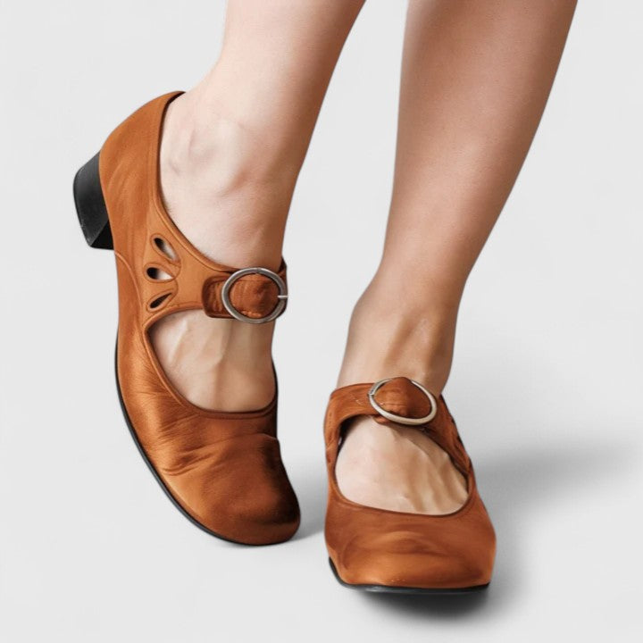 Marissa | Scarpe per Bambini Retro a Fibbia Rotonda Léa