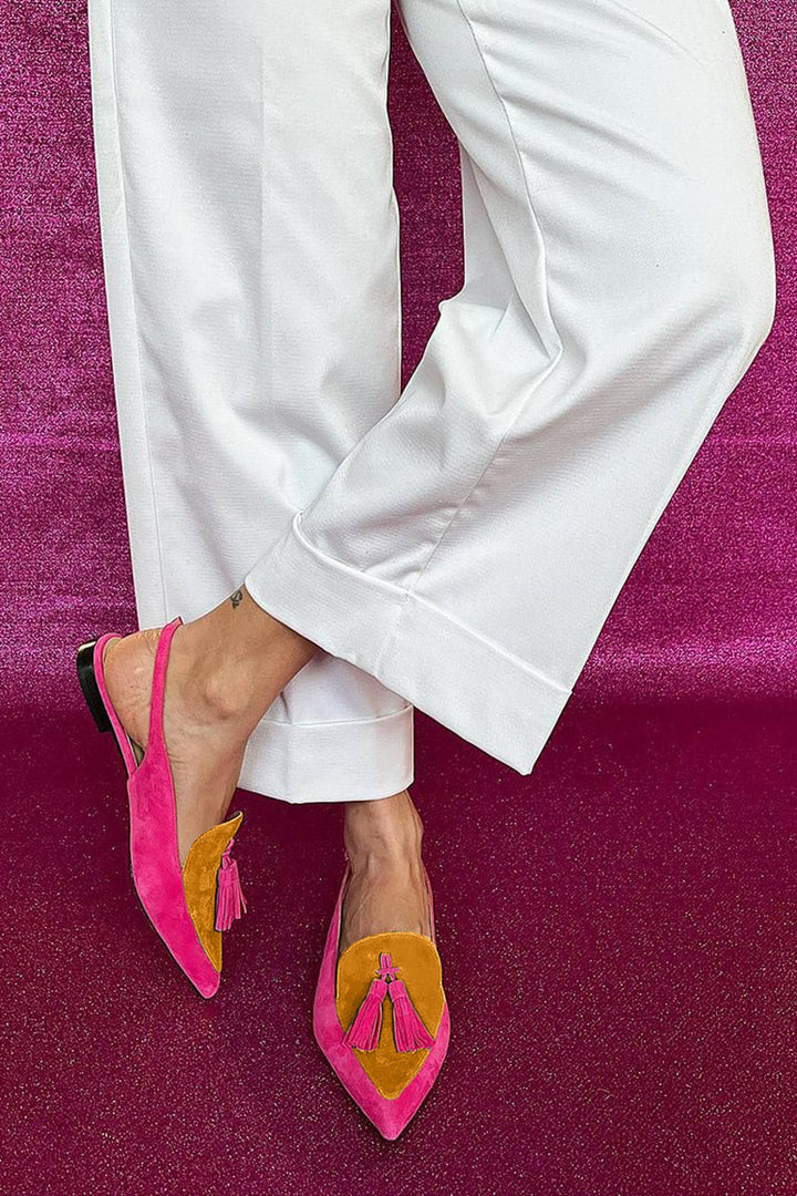 Loredana | Ballerine Con Frange E Cinturino Alla Caviglia - Giallo