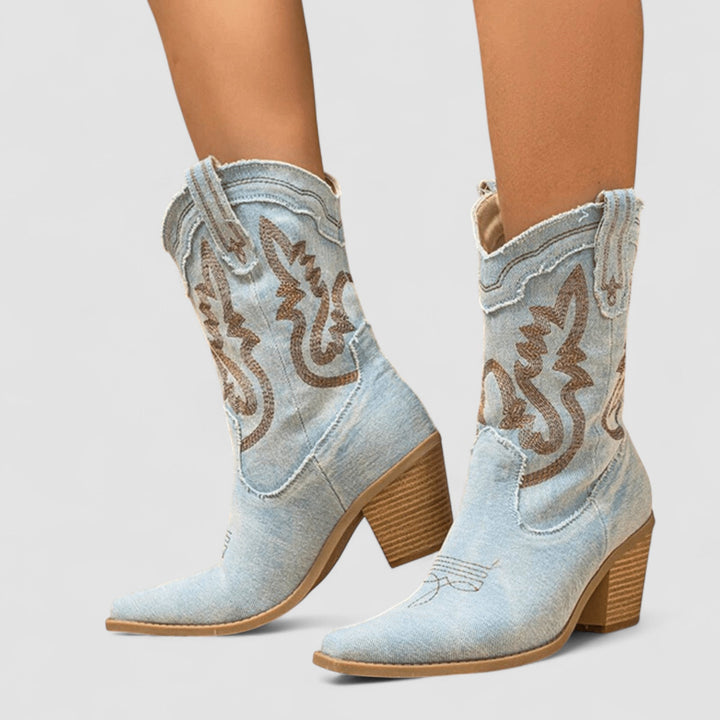 Callie | Stivaletti Western Ricamati