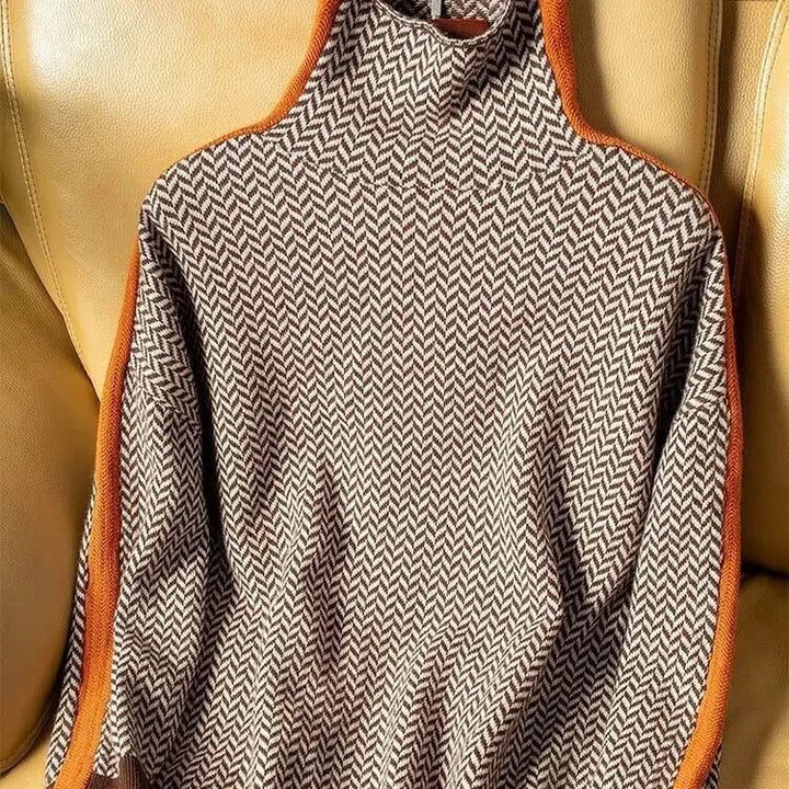 Elena | Maglione a Righe - Arancione 2