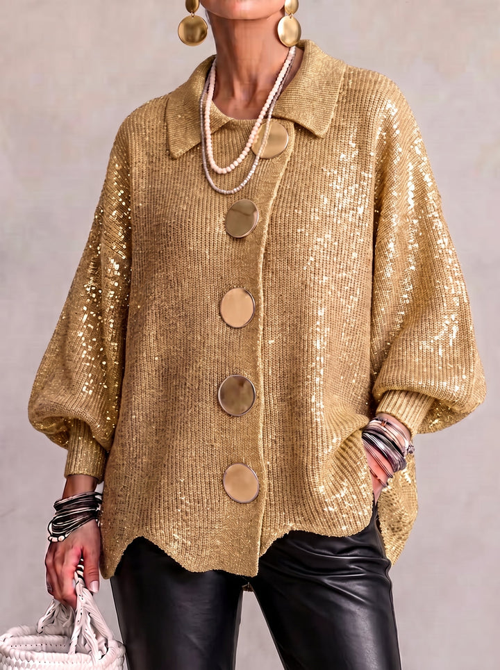 Karina | Cardigan Oversize con Colletto e Bottoni