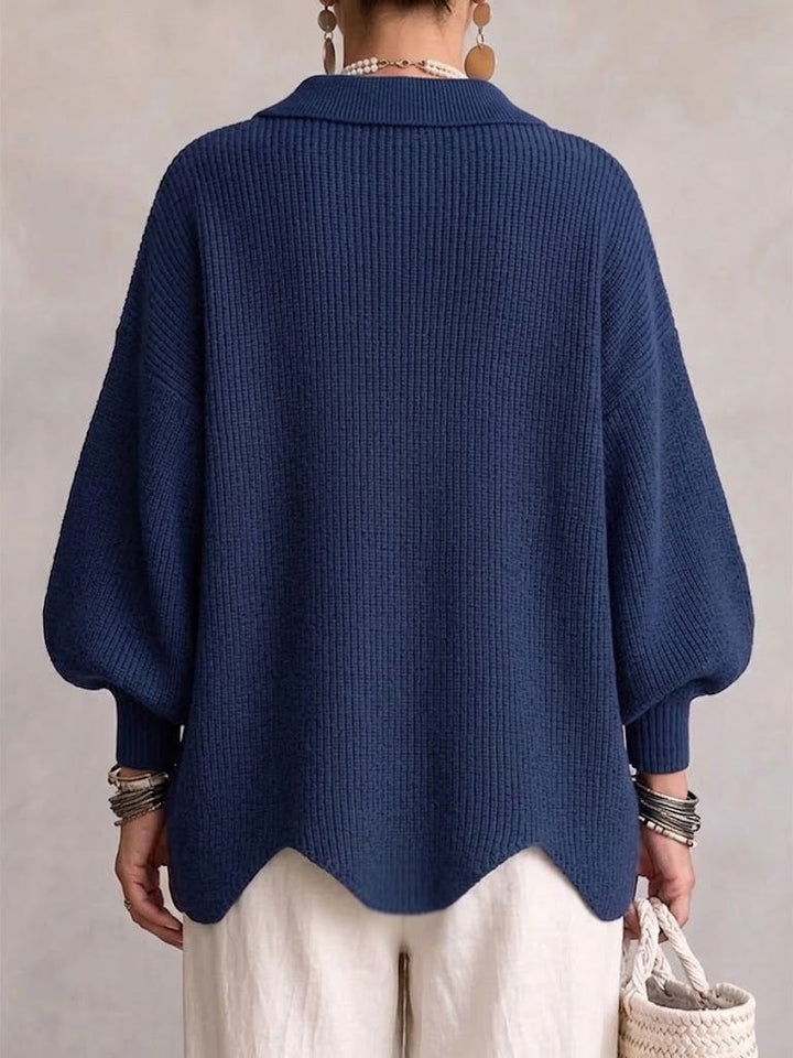 Cardigan oversize con bottoni metallici grandi