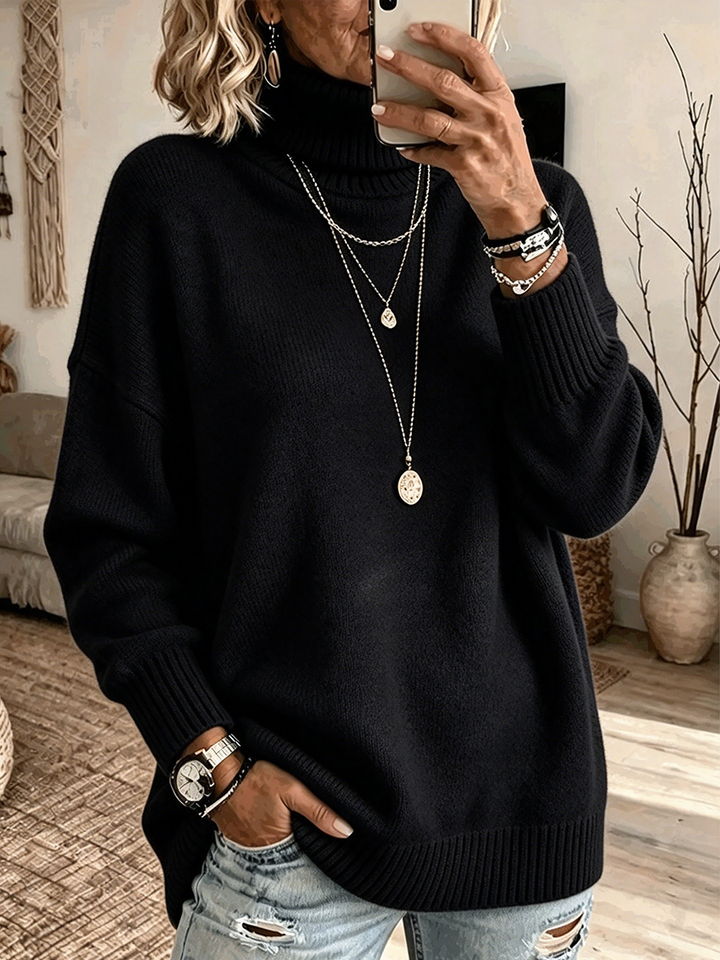 Susannah | Top Morbido a Collo Alto