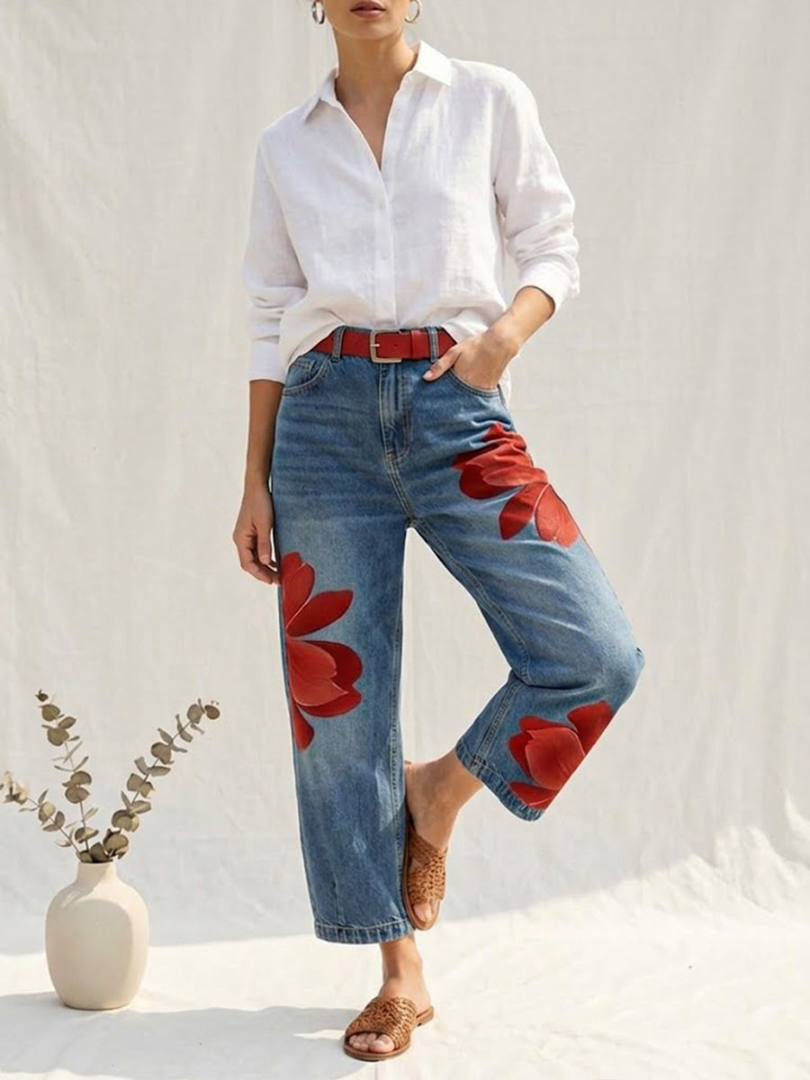 Sophia | Pantaloni Eleganti A Fiori