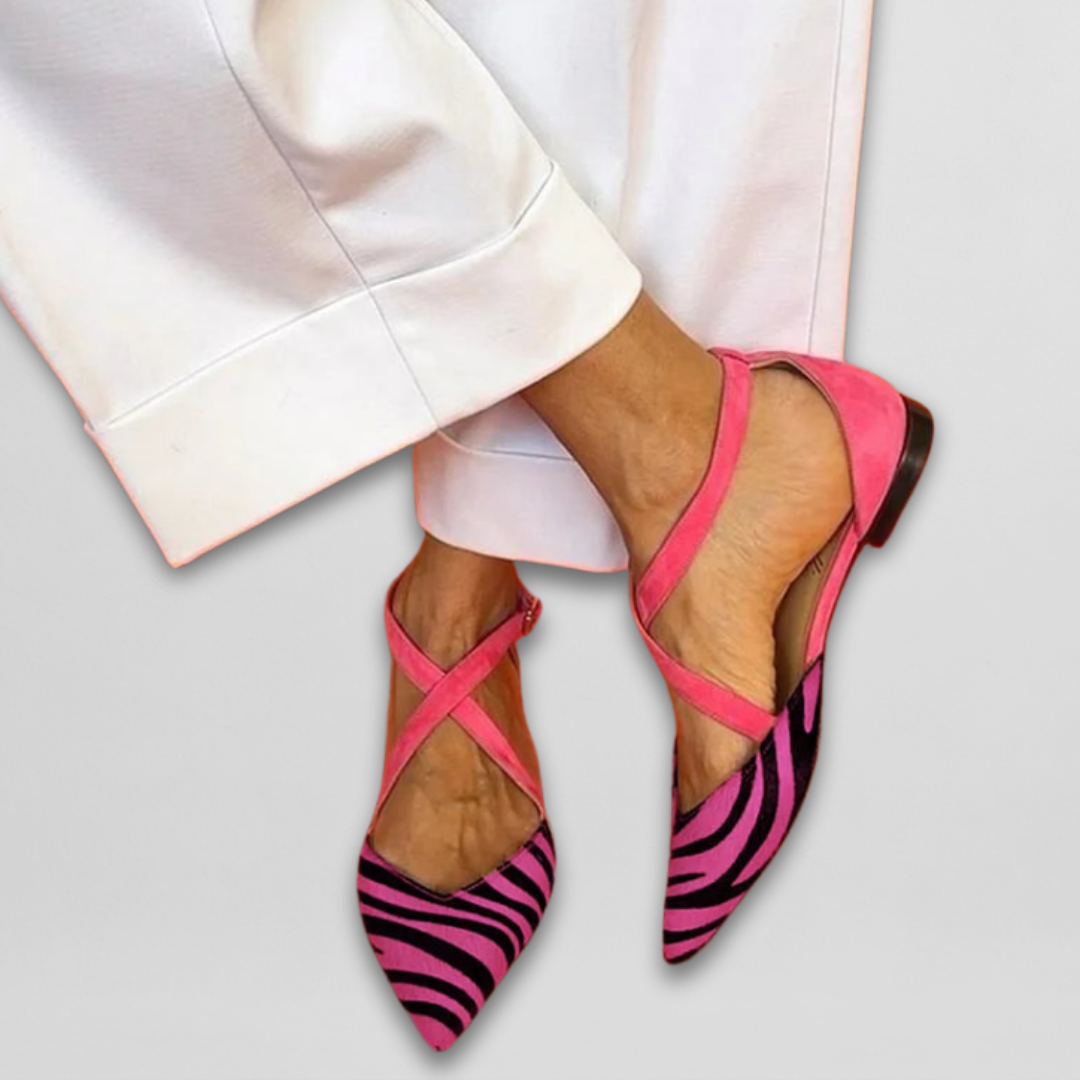 Ornella | Ballerine Con Cinturini - Rosa