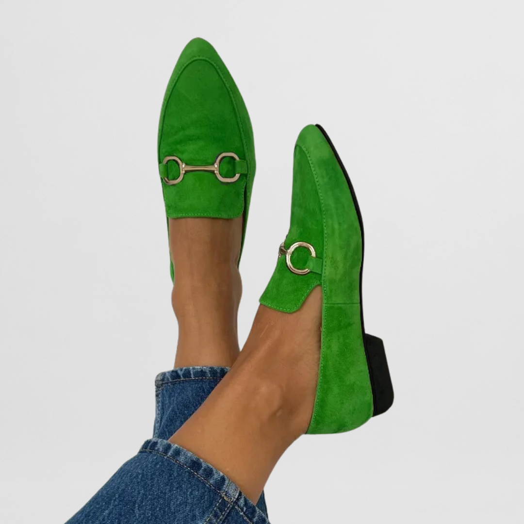 Patrizia | Mocassini Comodi - Verde e viola
