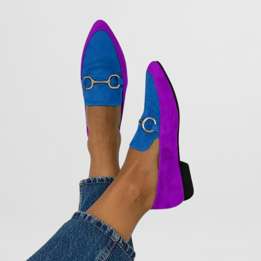 Patrizia | Mocassini Comodi - Blu e viola
