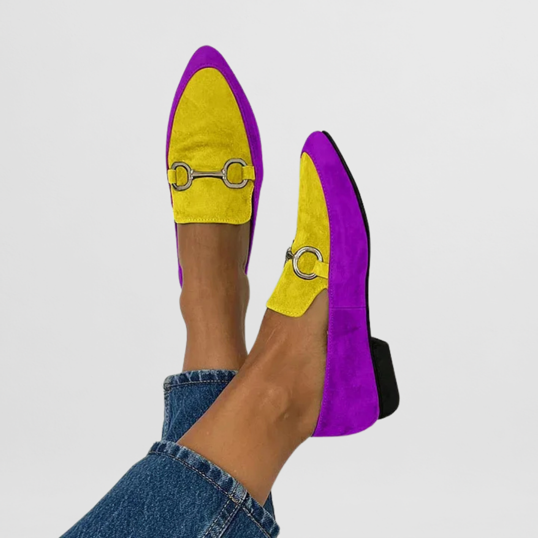 Patrizia | Mocassini Comodi - Giallo e viola
