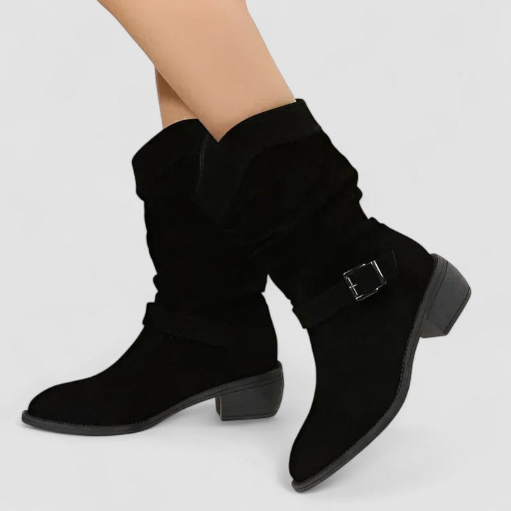 Elyse | Stivali Western In Stile Arricciato