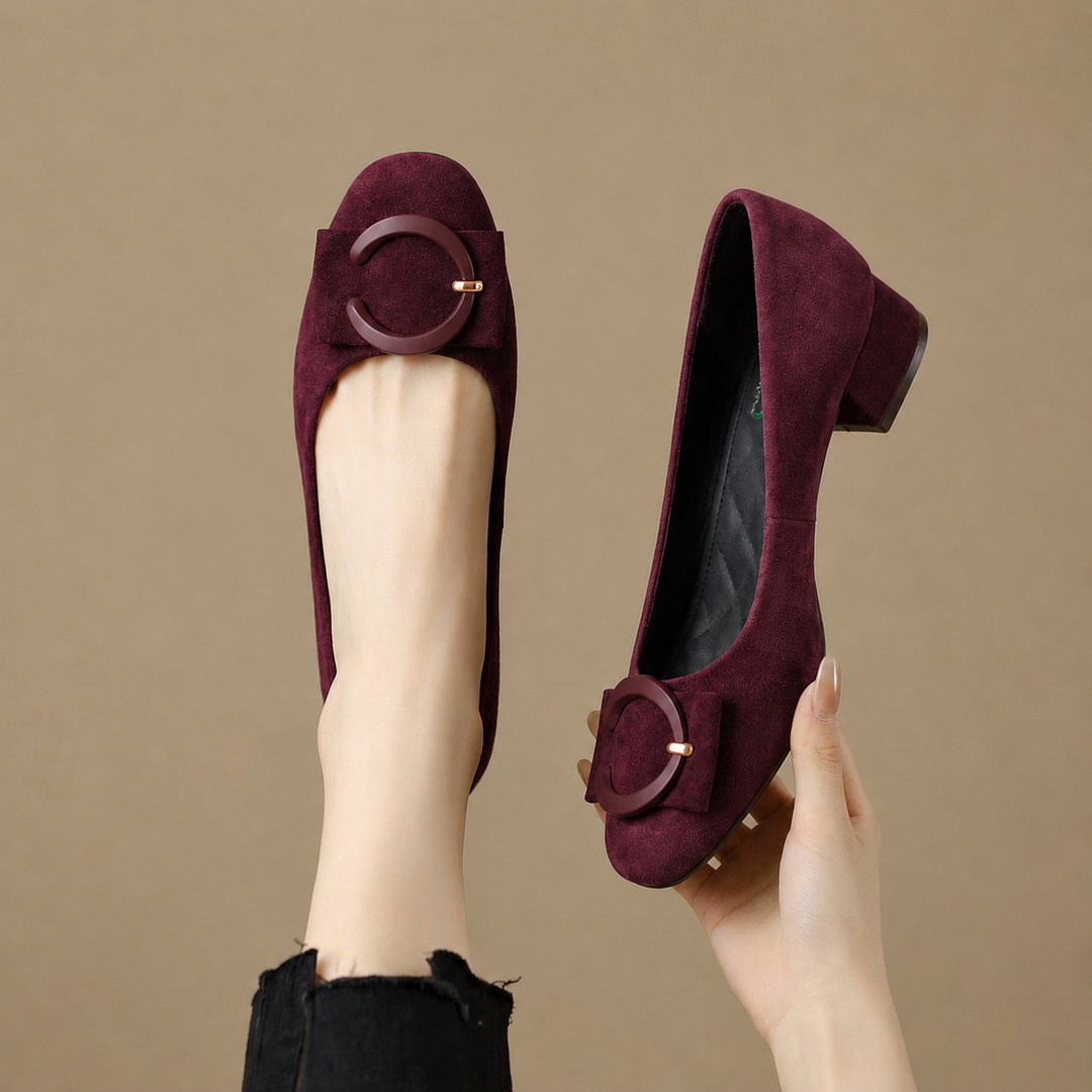 Rose | Ballerine In Camoscio