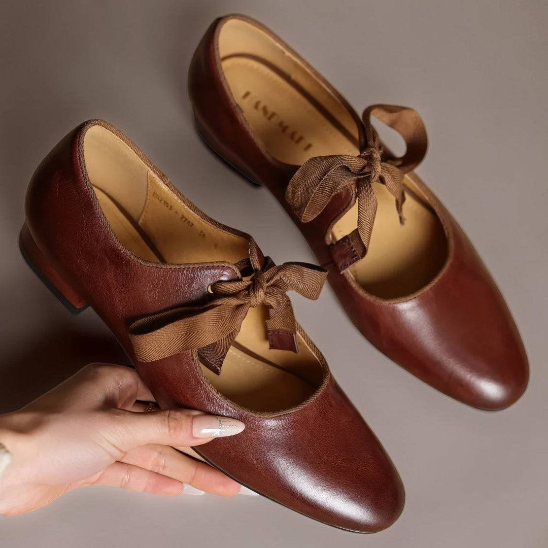 Sophie | Ballerine In Pelle Con Fiocco