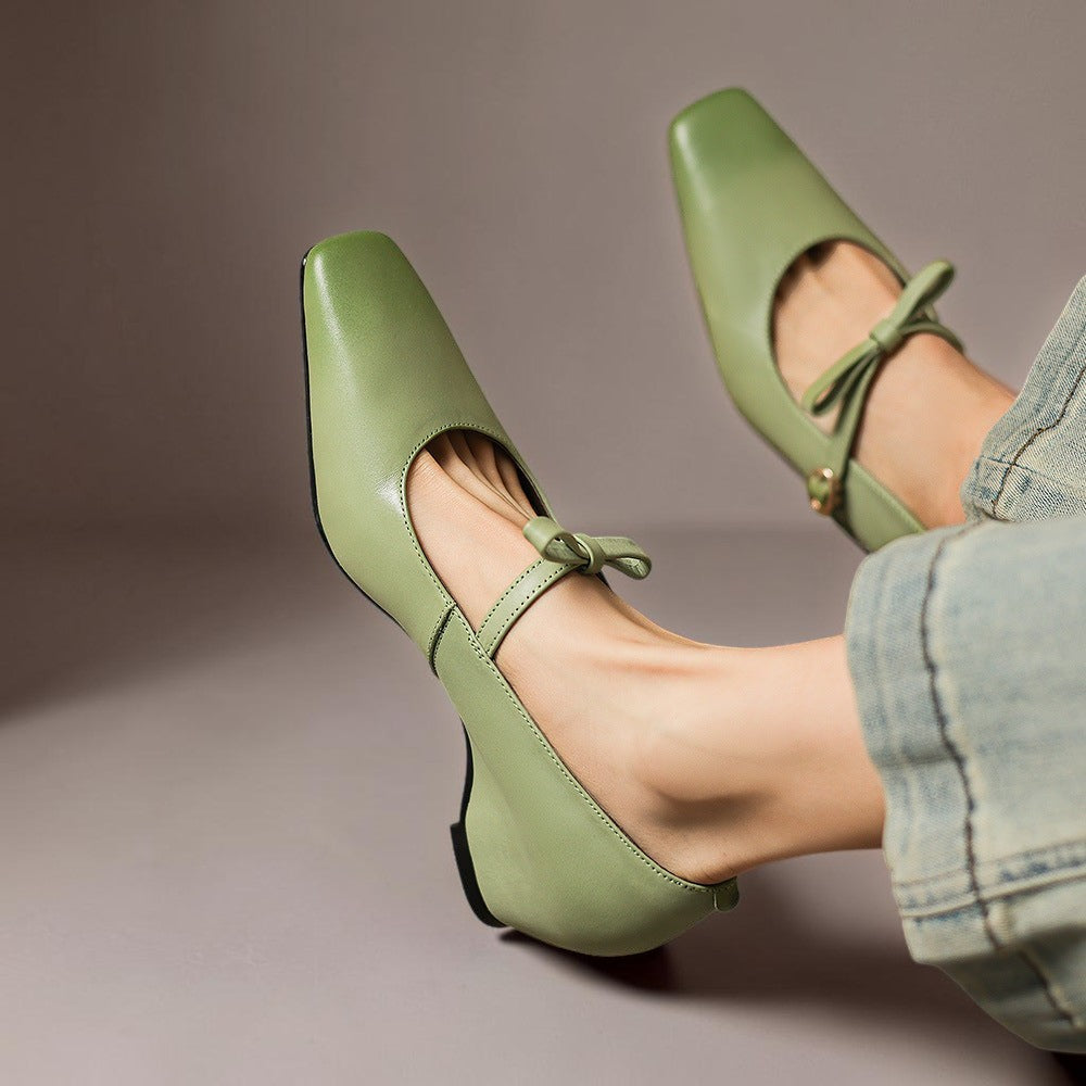 Bryony | Décolleté Mary Jane con Cinturino a Fiocco
