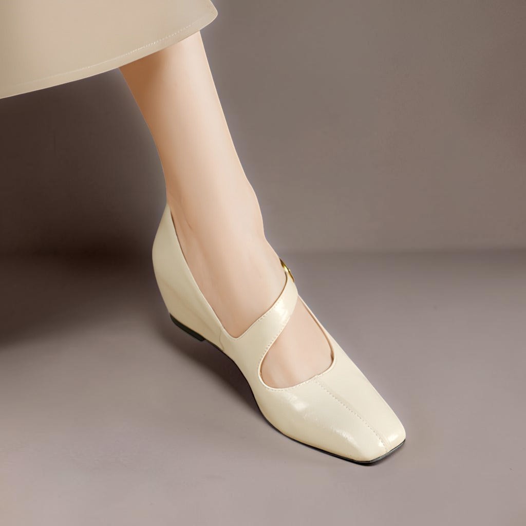 Viora | Scarpe Mary Jane con Tacco in Vera Pelle