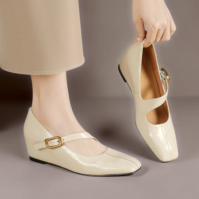 Viora | Scarpe Mary Jane con Tacco in Vera Pelle