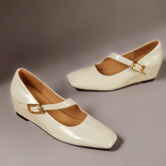 Viora | Scarpe Mary Jane con Tacco in Vera Pelle