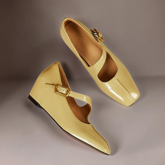 Viora | Scarpe Mary Jane con Tacco in Vera Pelle